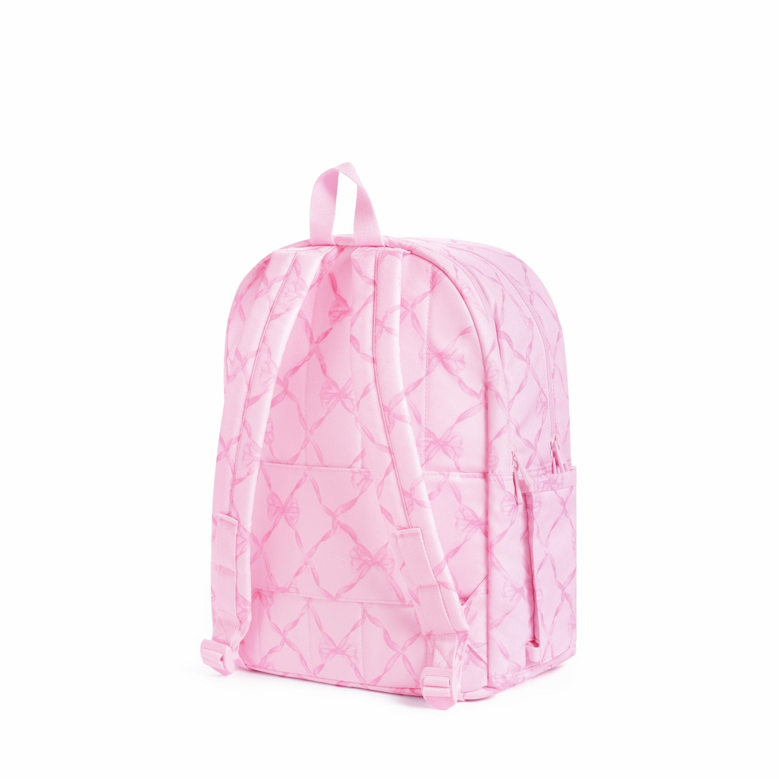 State Bags STATE x LoveShackFancy Kane Double Pocket Backpack Recycled Polyester Canvas Pink Peppermint