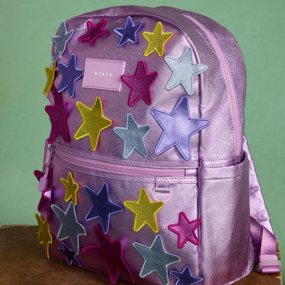 State Bags Kane Kids Backpack Metallic 3D Stars