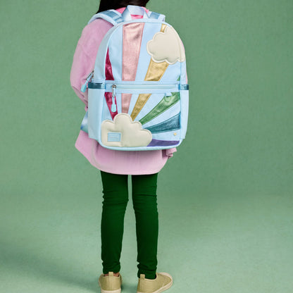 State Bags Kane Kids Mini Backpack Recycled Polycanvas Rainbow Cloud