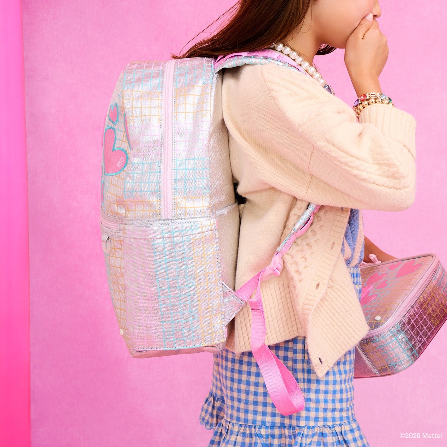 State Bags STATE x Barbie™ Kane Backpack Barbie Multi Grid Hearts