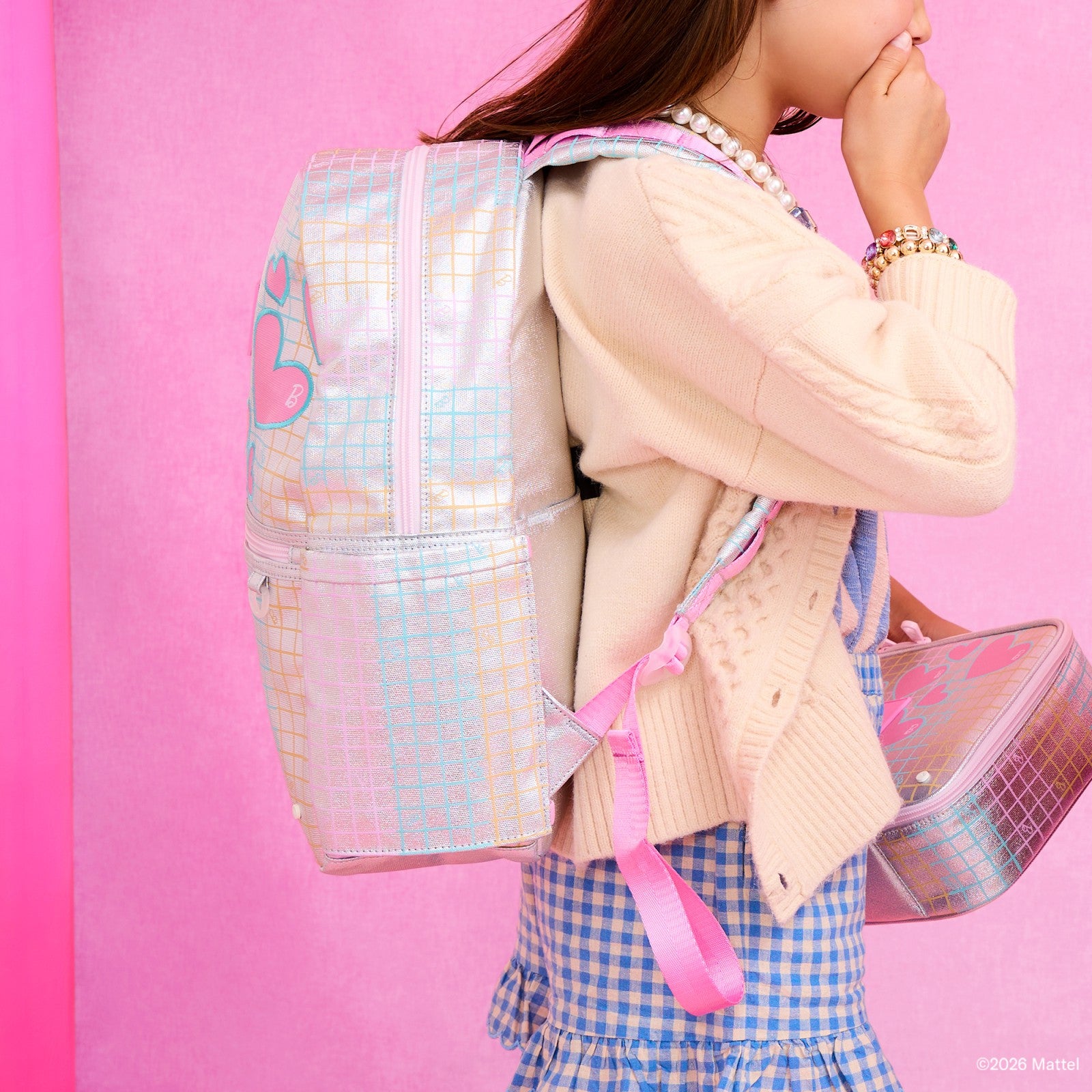 State Bags STATE x Barbie™ Kane Backpack Barbie Multi Grid Hearts