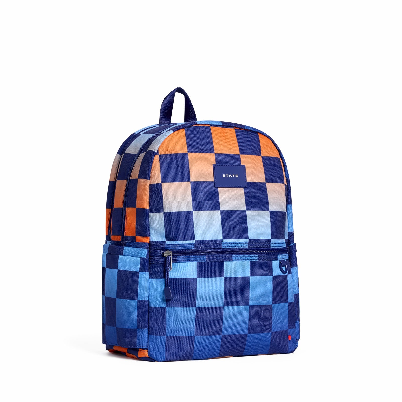 State Bags Kane Double Pocket Backpack Recycled Polycanvas Gradient Checkerboard