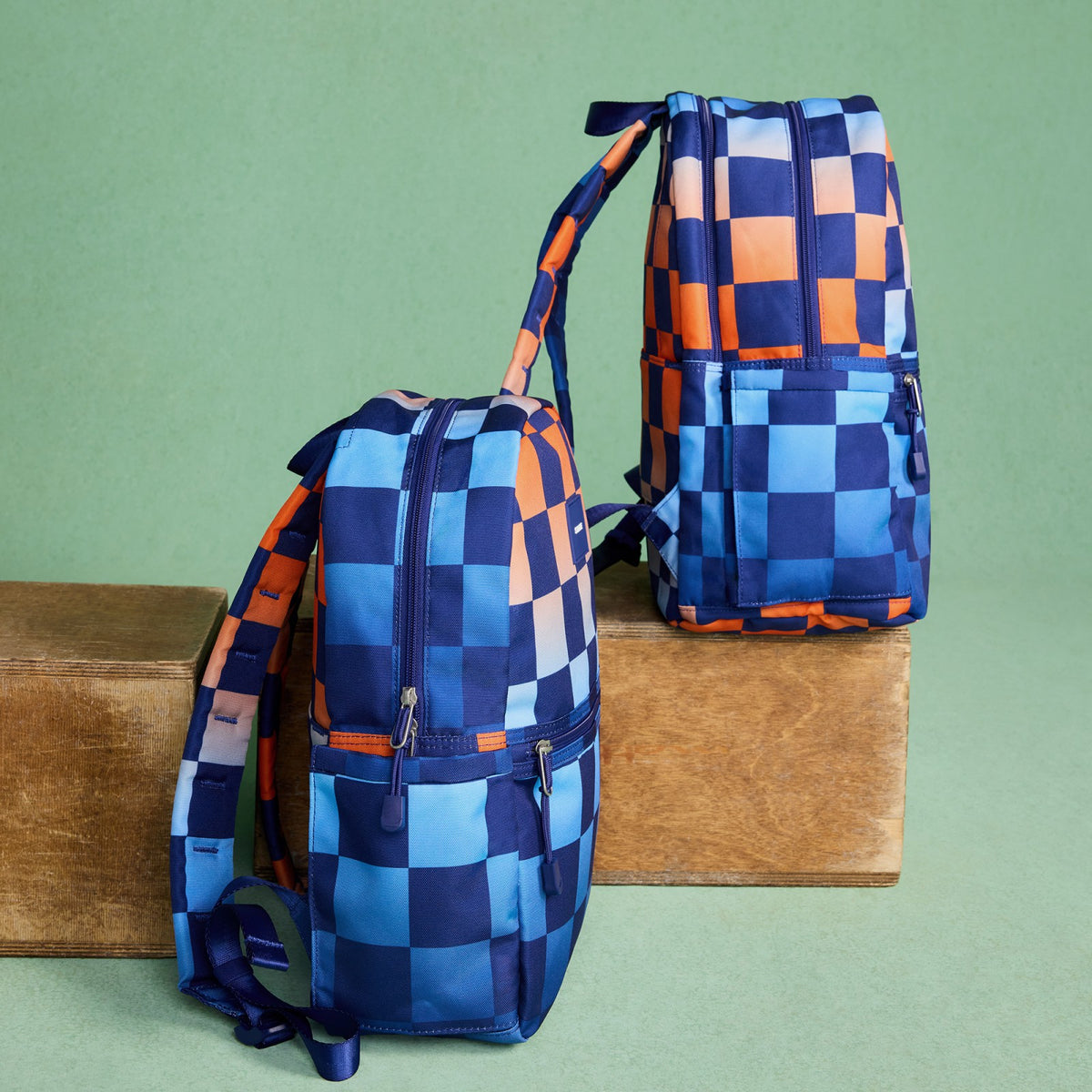 State Bags Kane Kids Travel Backpack Printed Canvas Gradient Checkerboard