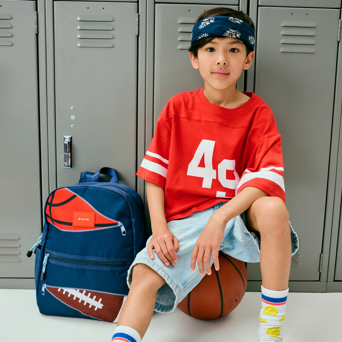 State Bags Kane Kids Travel Backpack Printed Canvas Sports