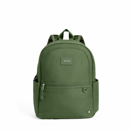 State Bags Kane Kids Double Pocket Recycled Polyester Canvas Olive