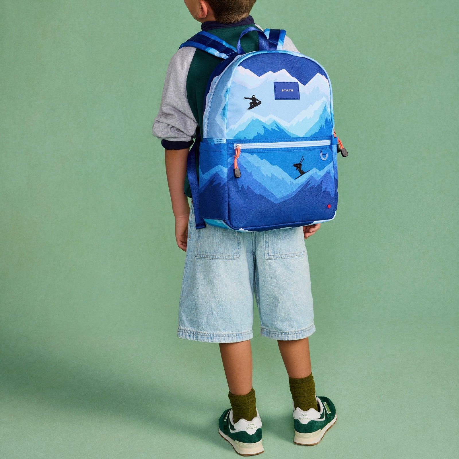 State Bags Kane Kids Backpack Polyester Canvas Mountains