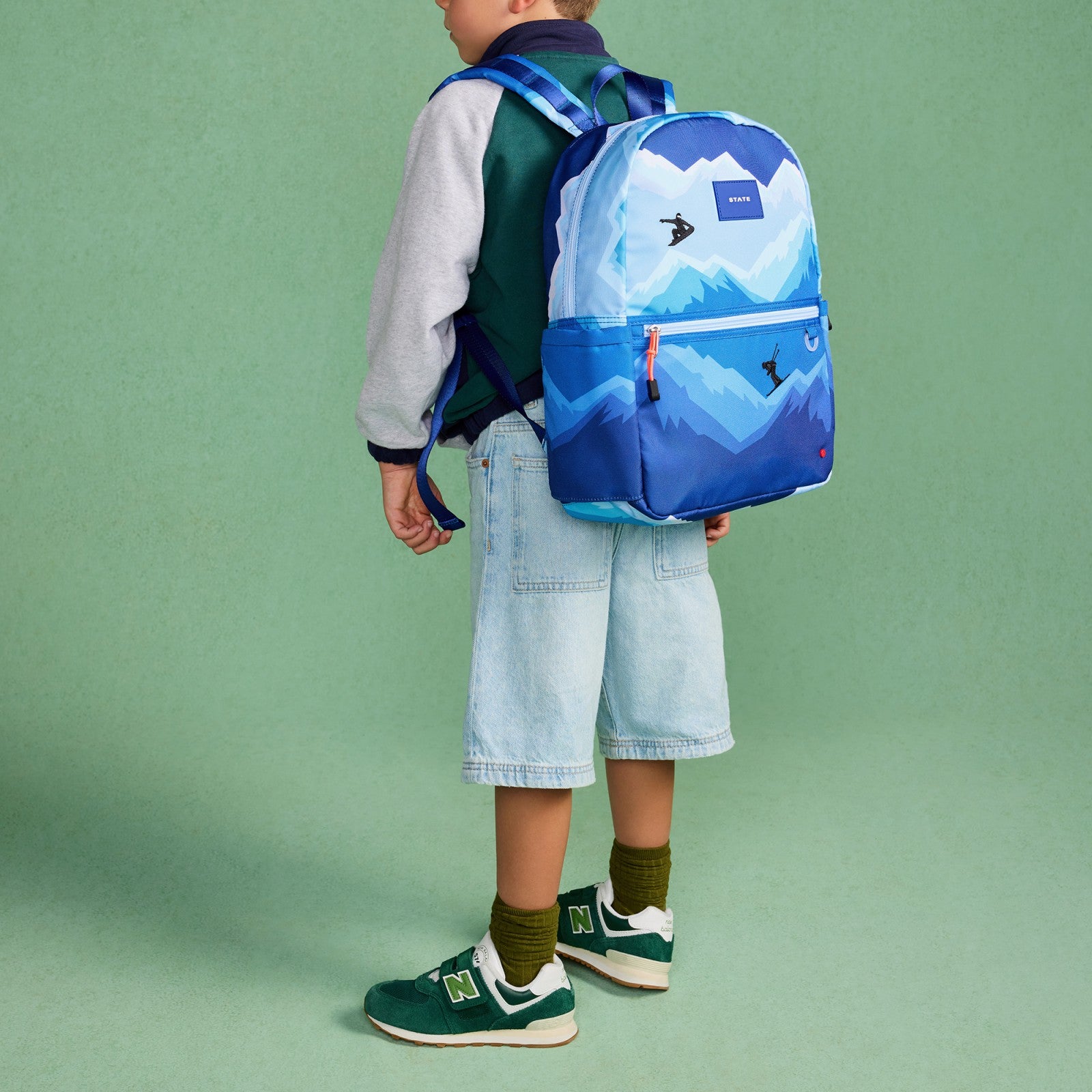 State Bags Kane Kids Backpack Polyester Canvas Mountains