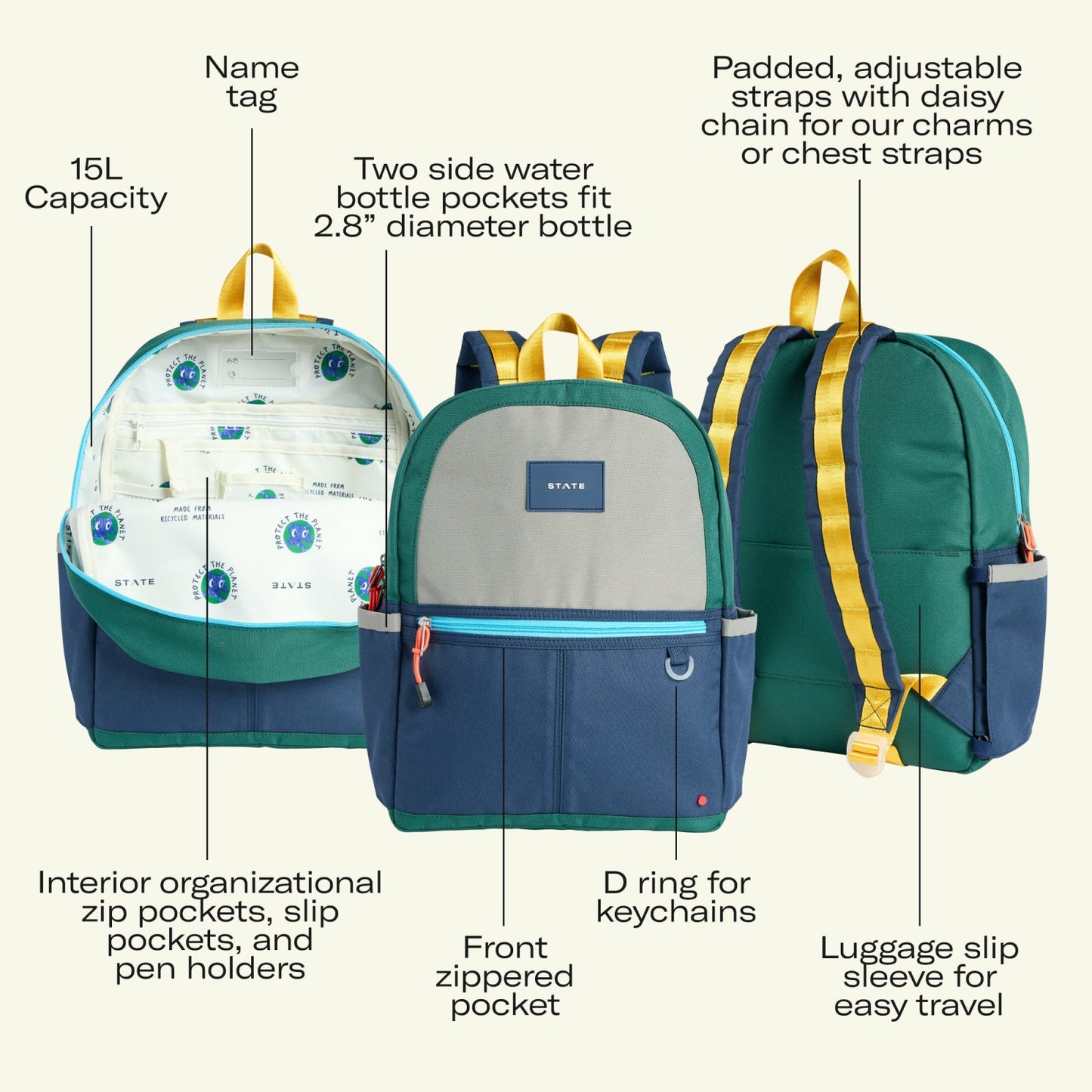State Bags Kane Kids Travel Backpack Digital Puzzle