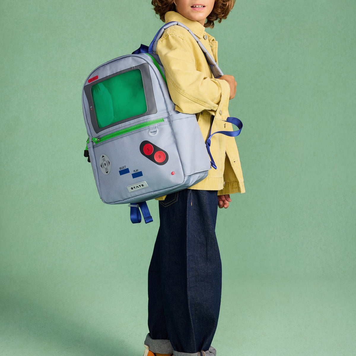 State Bags Kane Kids Travel Backpack Recycled Polycanvas Videogame