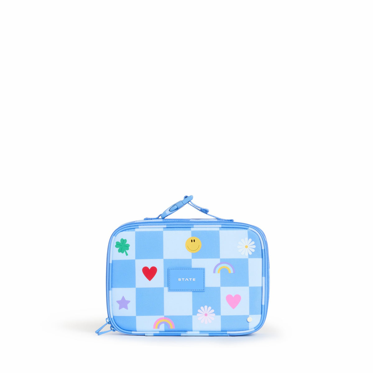 State Bags Rodgers Lunch Box Recycled Polyester Canvas Charms Blue Check