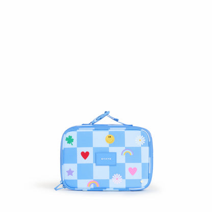 State Bags Rodgers Lunch Box Recycled Polyester Canvas Charms Blue Check