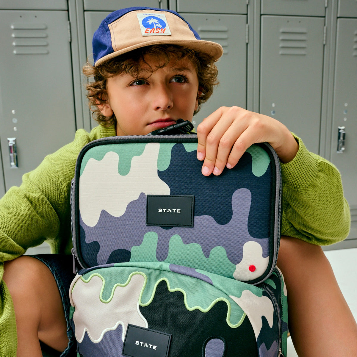 State Bags Rodgers Lunch Box Recycled Polyester Canvas Camo Drip