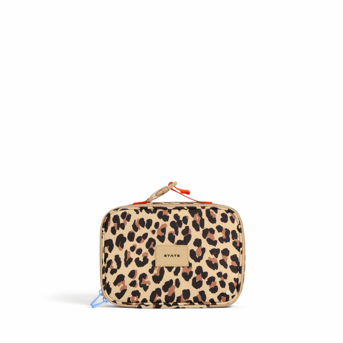 State Bags Rodgers Lunch Box Recycled Poly Canvas Leopard