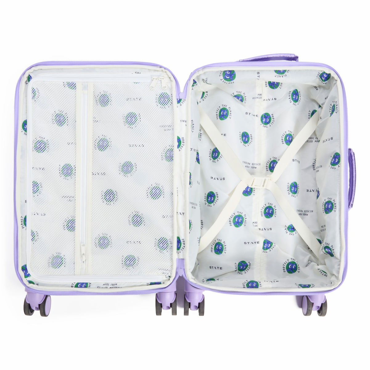 State Bags Logan Suitcase Metallic 3D Hearts
