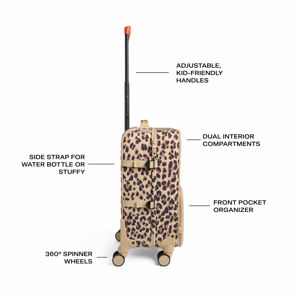 State Bags Logan Carry-On Suitcase Leopard