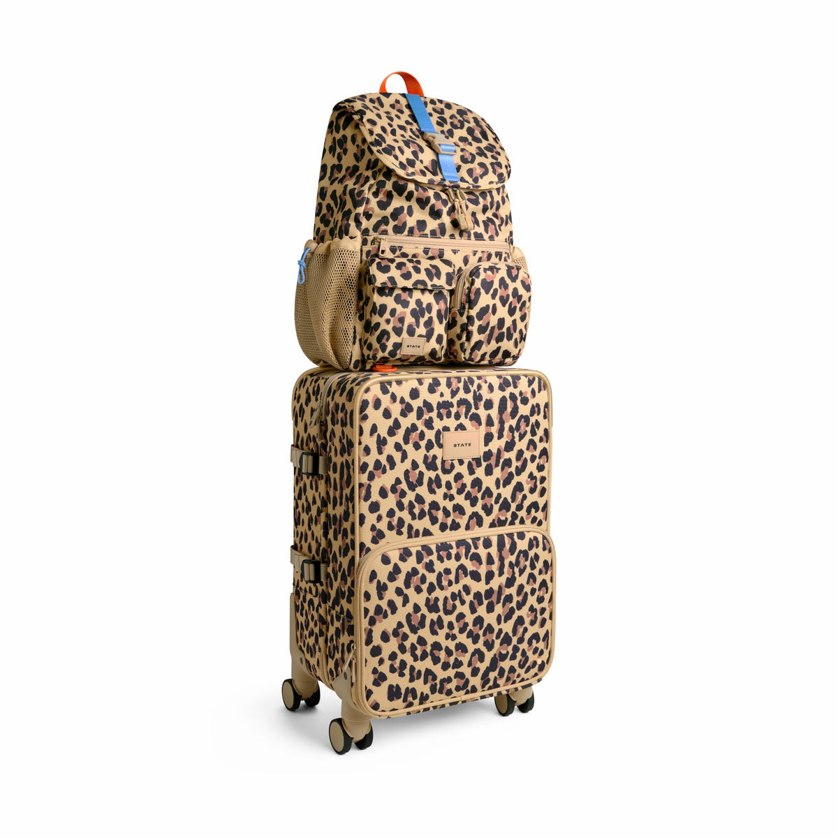 State Bags Logan Carry-On Suitcase Leopard