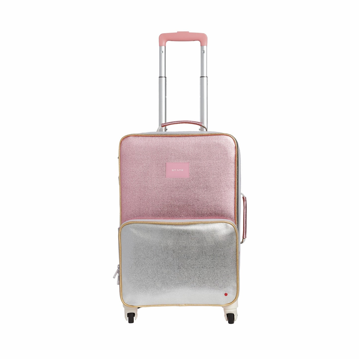 State Bags Logan Suitcase Metallic Pink/Silver