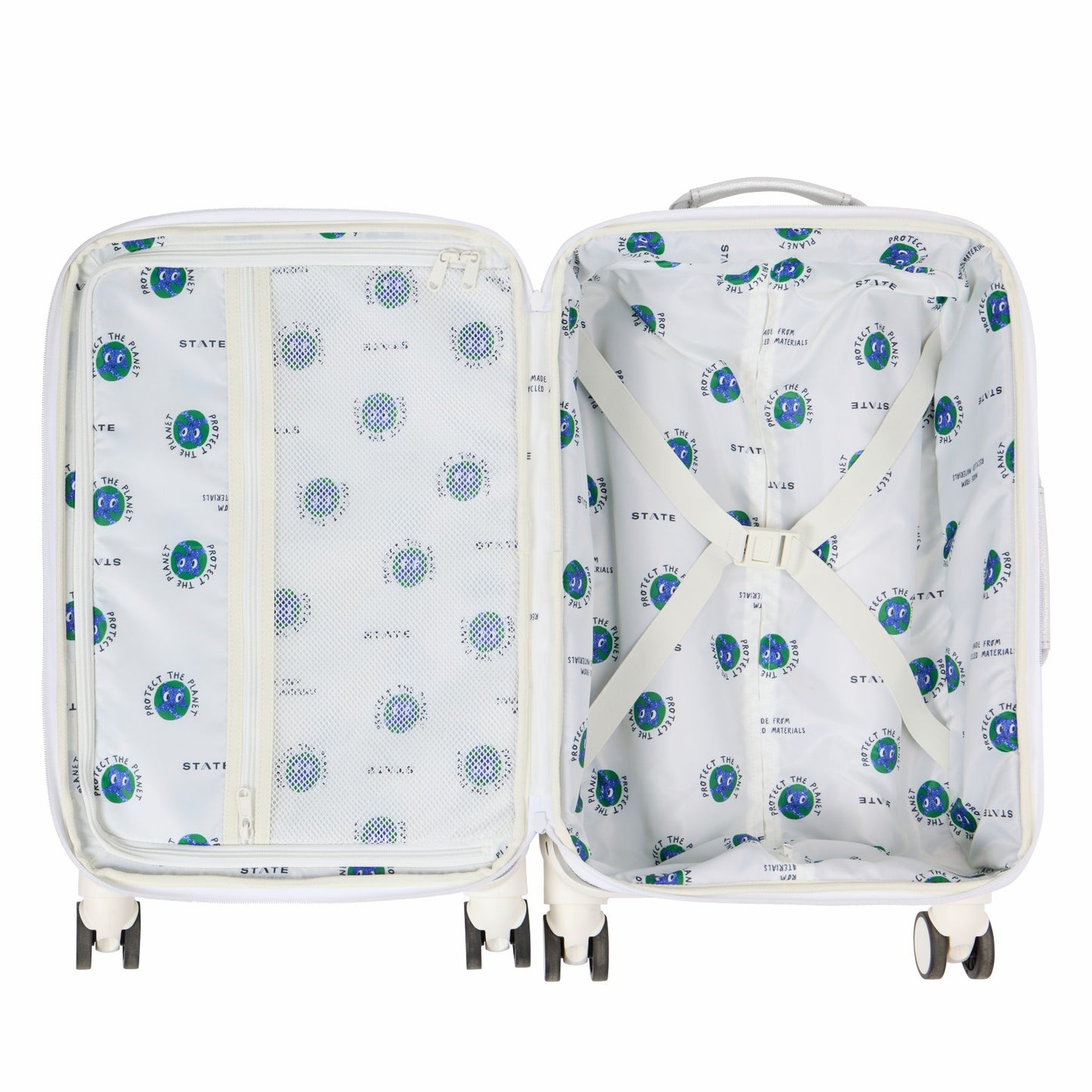 State Bags Logan Suitcase Metallic Pink/Silver