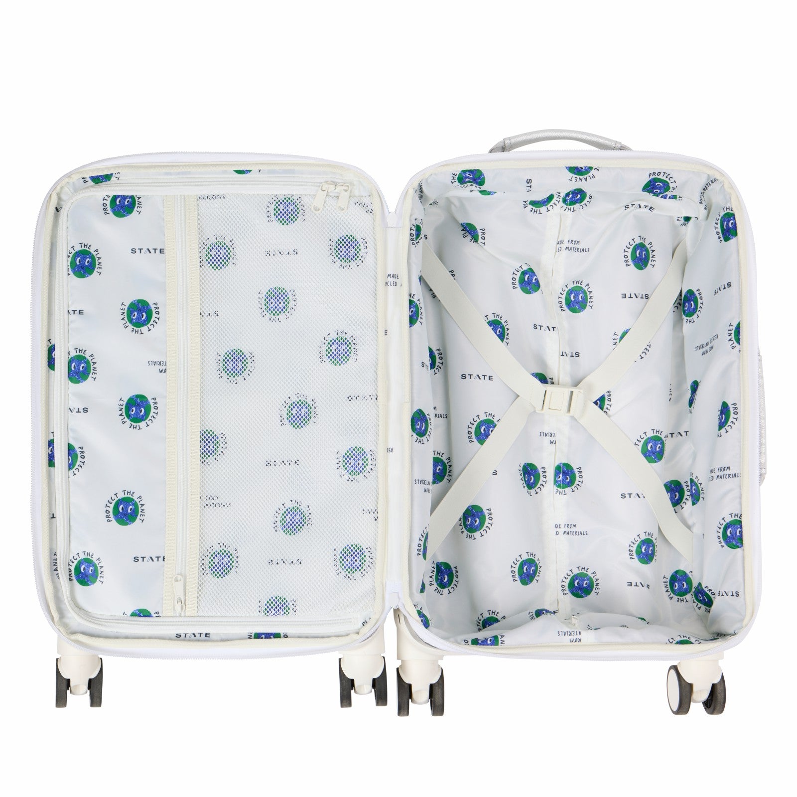 State Bags Logan Suitcase Metallic Pink/Silver