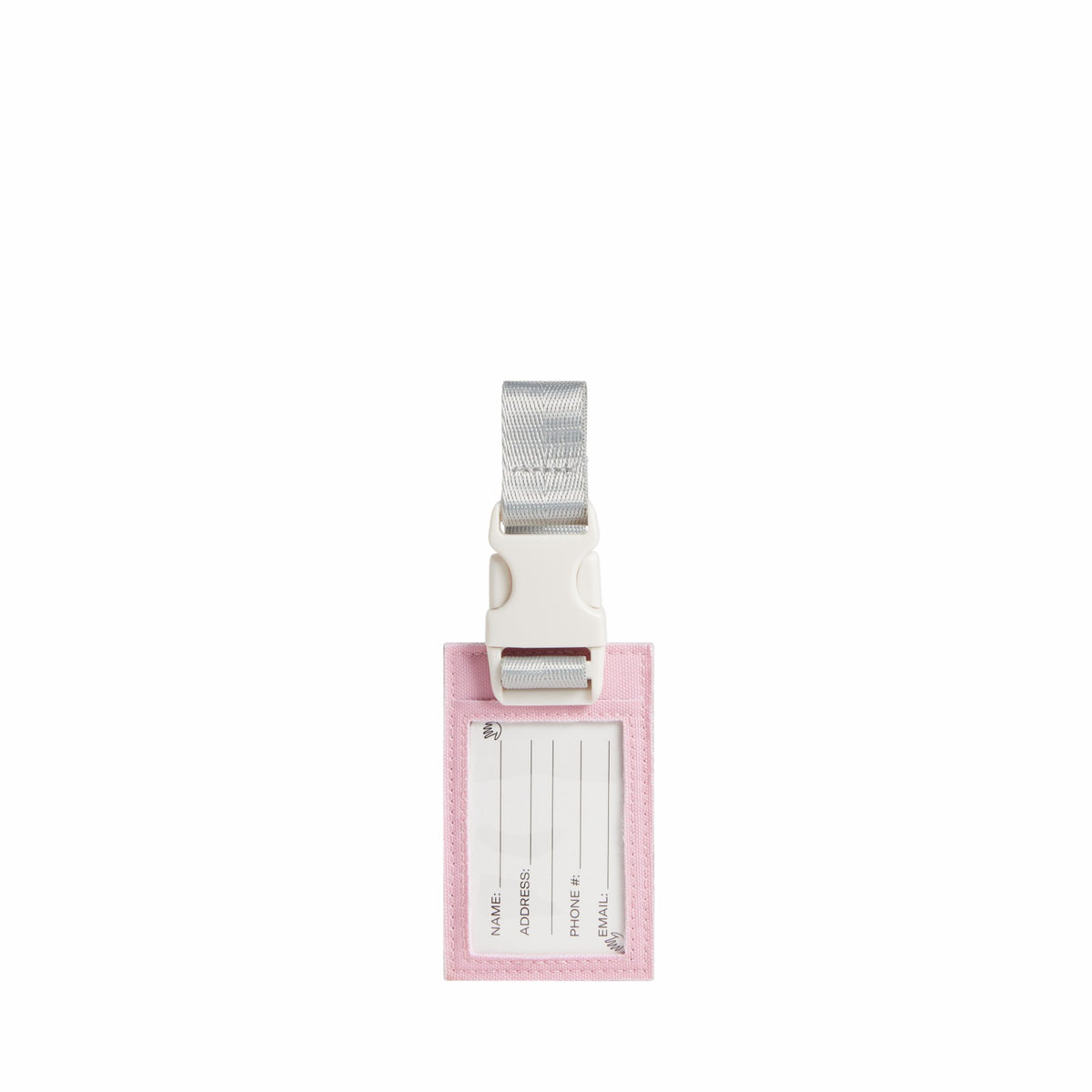 State Bags Logan Luggage Tag Metallic Pink/Silver