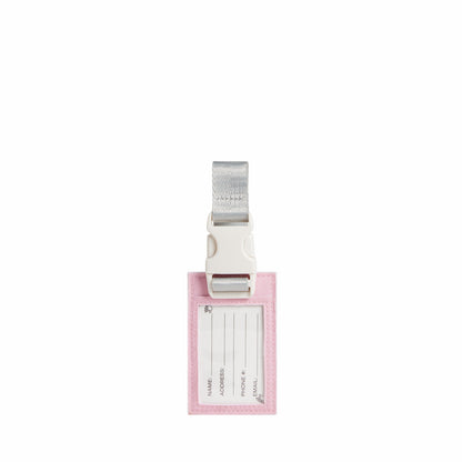 State Bags Logan Luggage Tag Metallic Pink/Silver