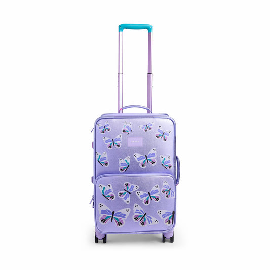 State Bags Logan Suitcase Metallic Butterfly
