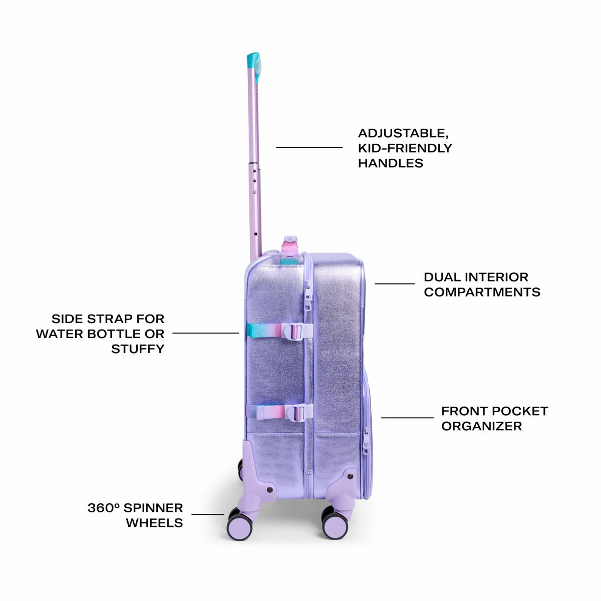 State Bags Logan Suitcase Metallic Butterfly