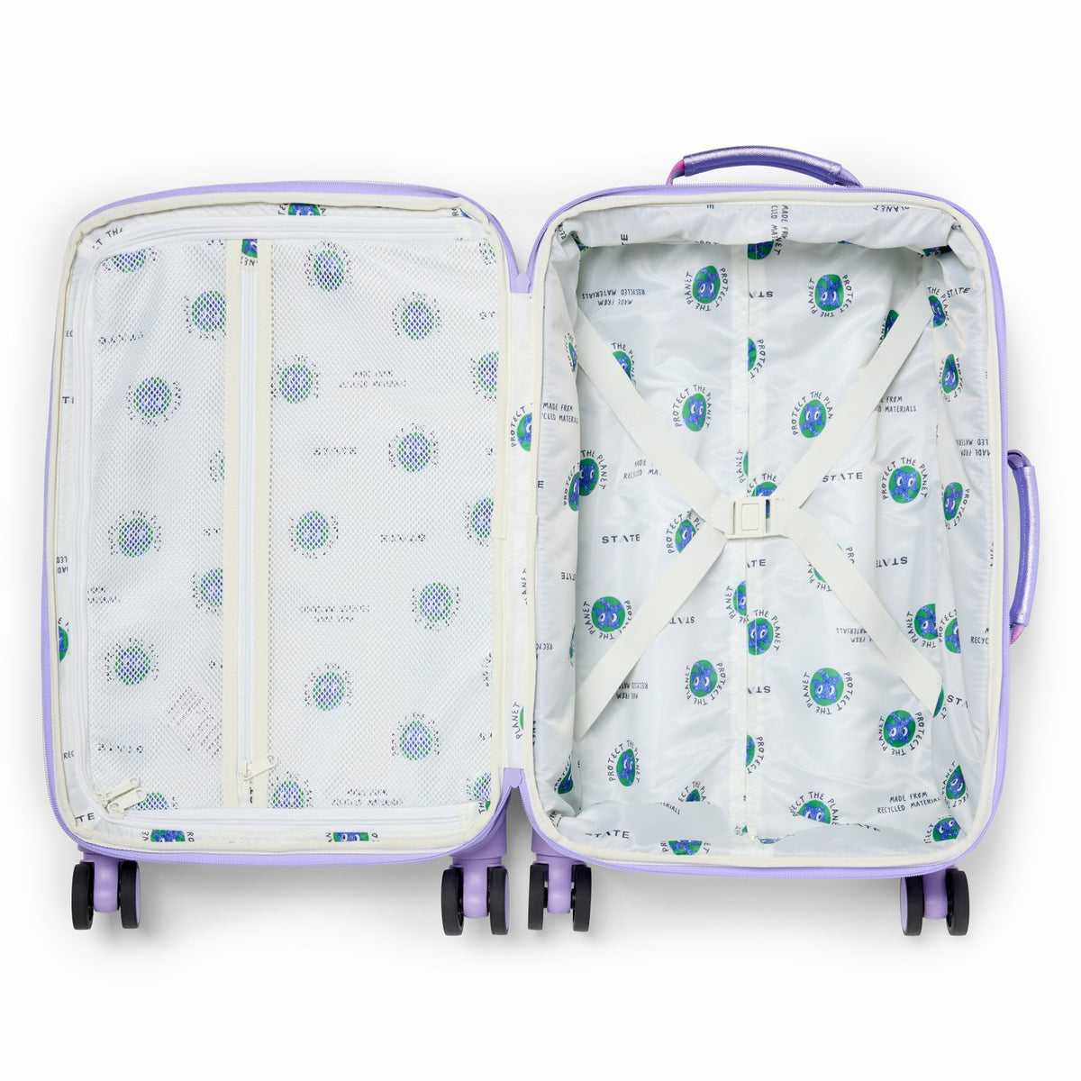 State Bags Logan Suitcase Metallic Butterfly