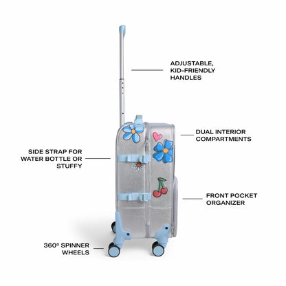 State Bags Logan Carry-On Suitcase Metallic Graffiti