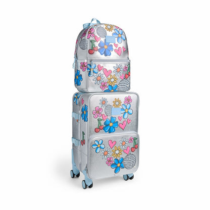 State Bags Logan Carry-On Suitcase Metallic Graffiti