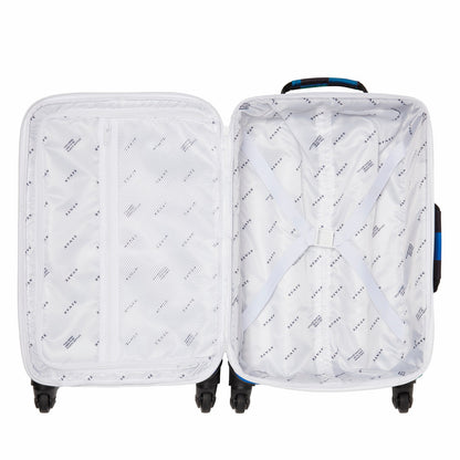 State Bags Logan Suitcase Printed Canvas Blue Checkerboard