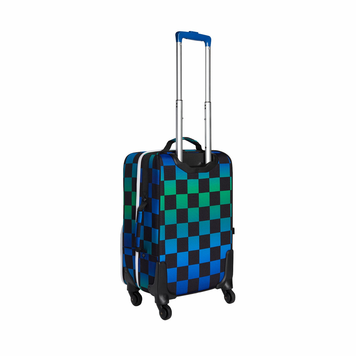 State Bags Logan Suitcase Printed Canvas Blue Checkerboard
