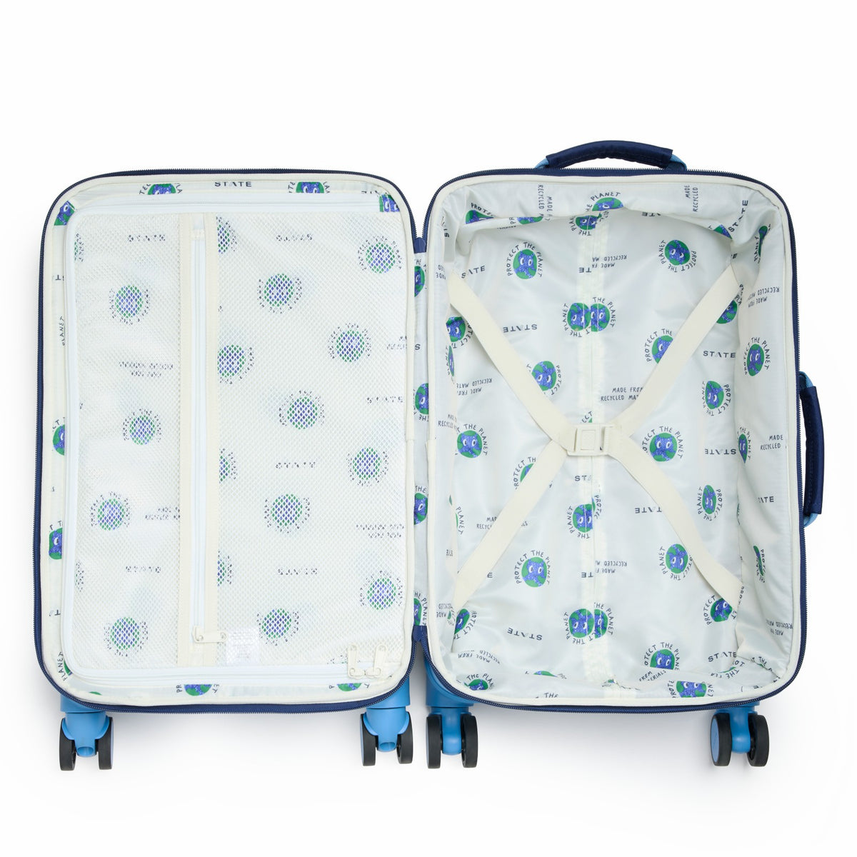 State Bags Logan Carry-On Suitcase Blue Green Orange