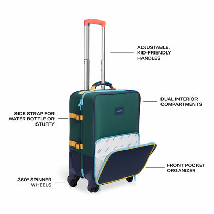 State Bags Logan Suitcase Color Block Green/Navy