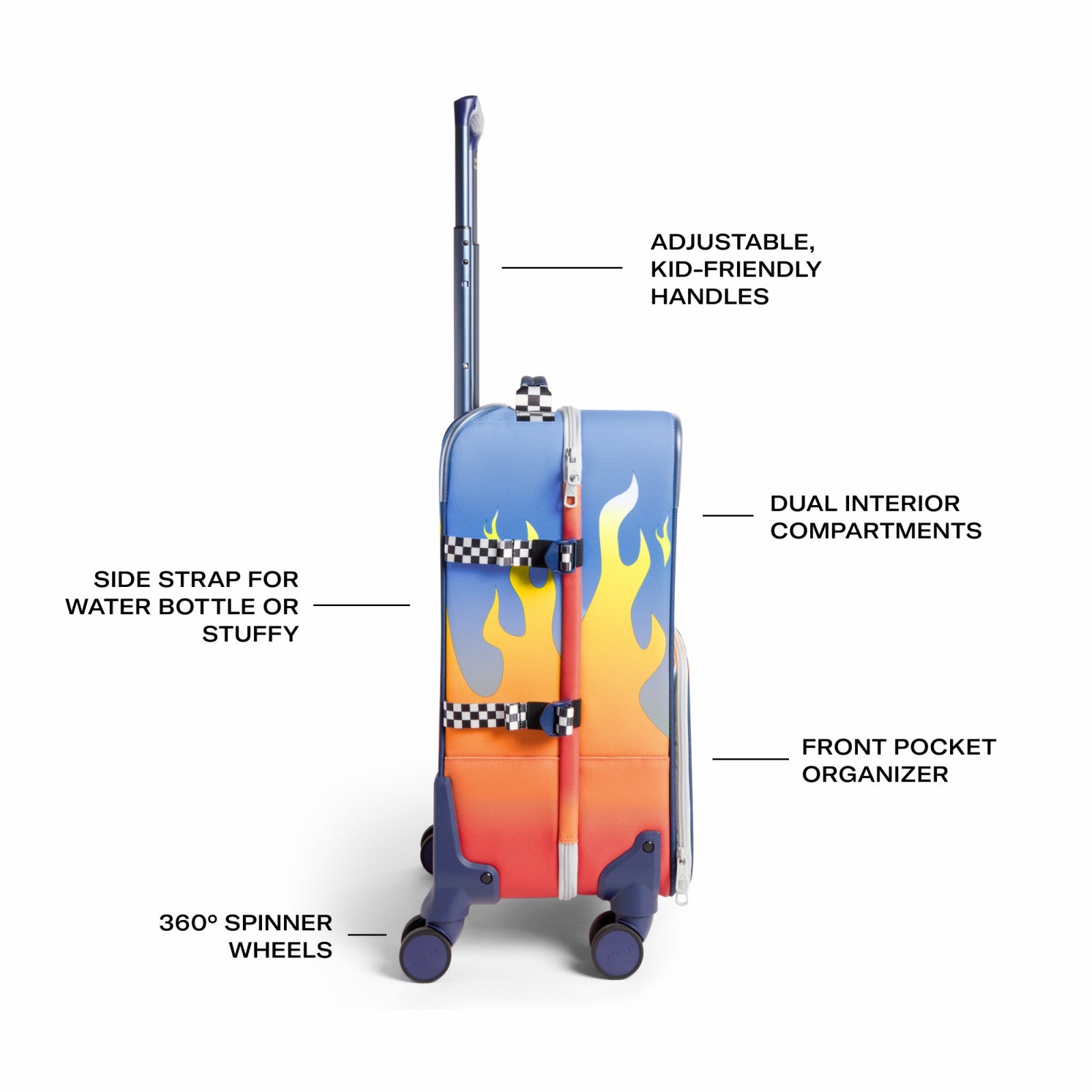 State Bags STATE x Hot Wheels™ Logan Carry-On Suitcase Hot Wheels™ Flames