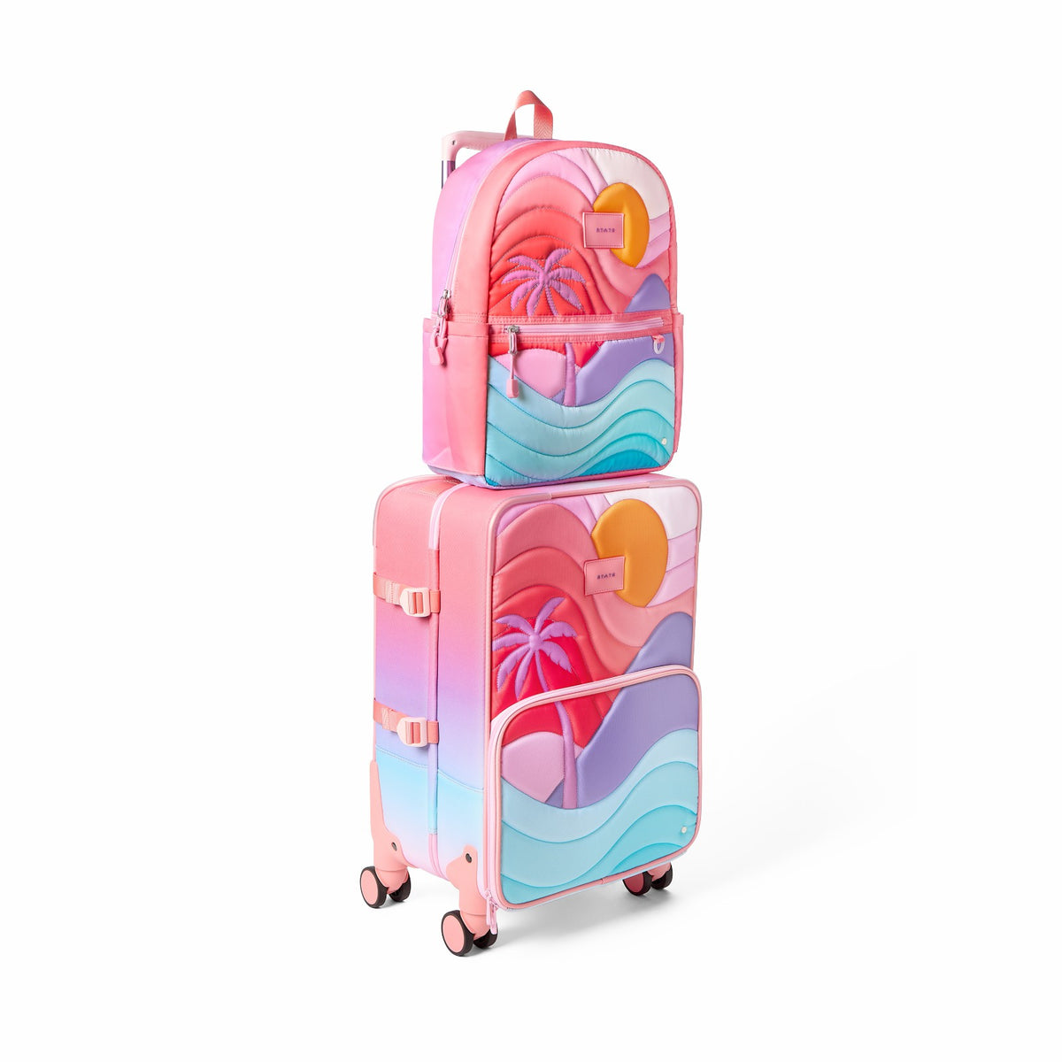 State Bags Logan Suitcase Nylon Puffer Sunset