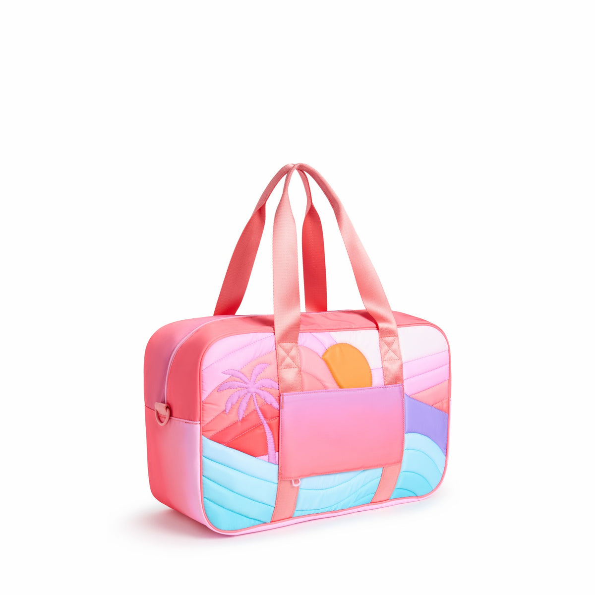 State Bags Rockaway Duffle Printed Nylon Puffer Sunset
