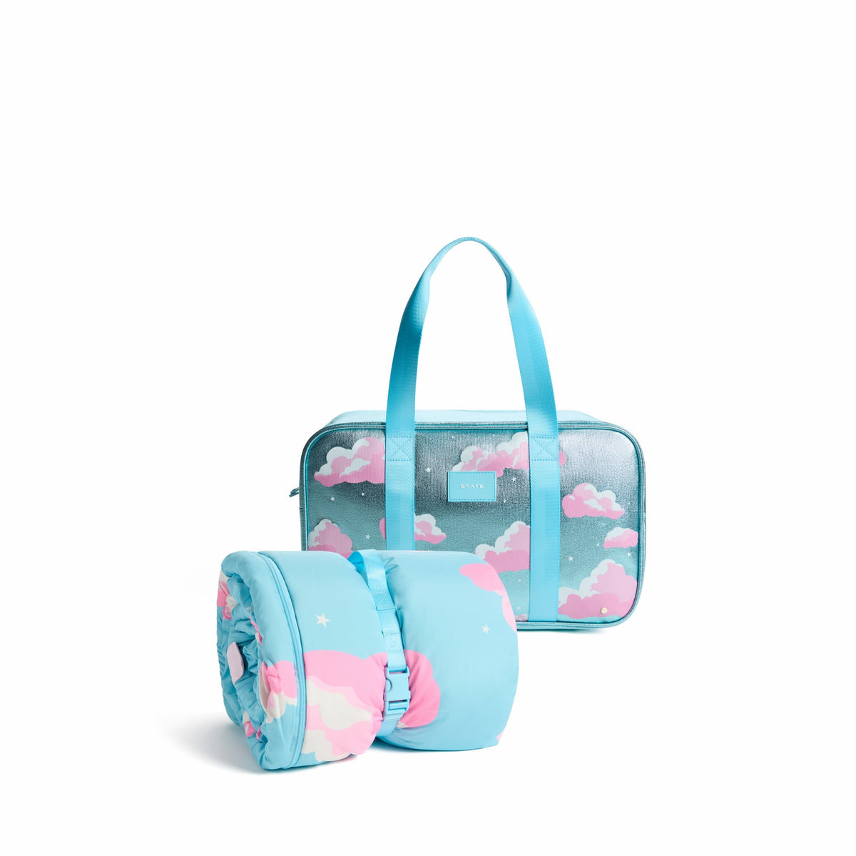 State Bags Rockaway Duffle Metallic Clouds
