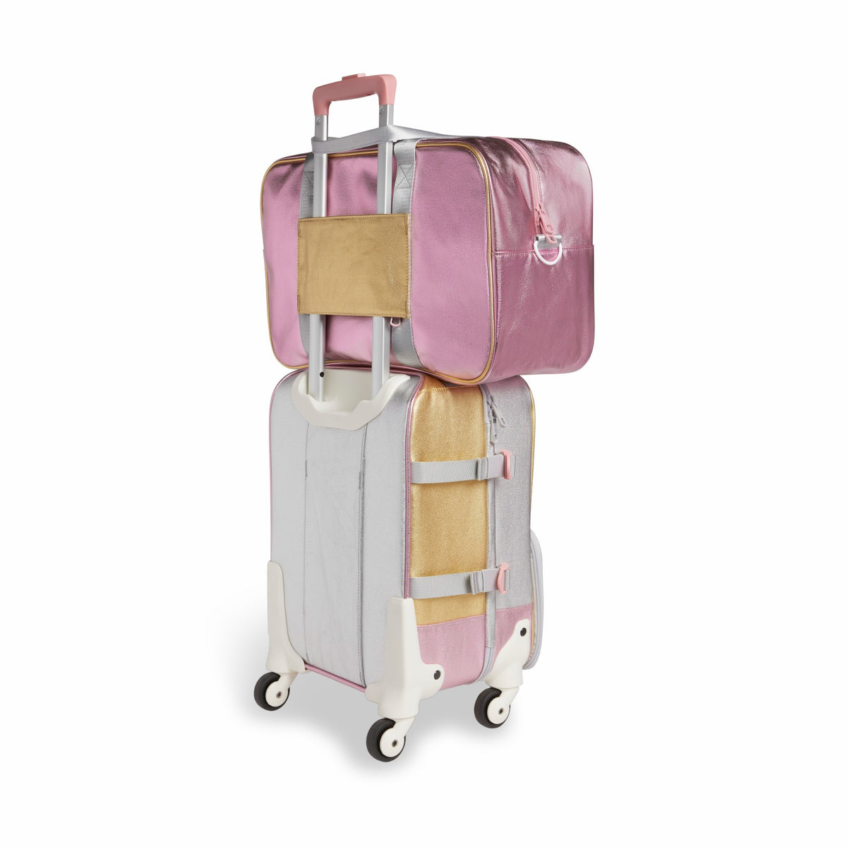 State Bags Rockaway Duffle Metallic Pink/Silver
