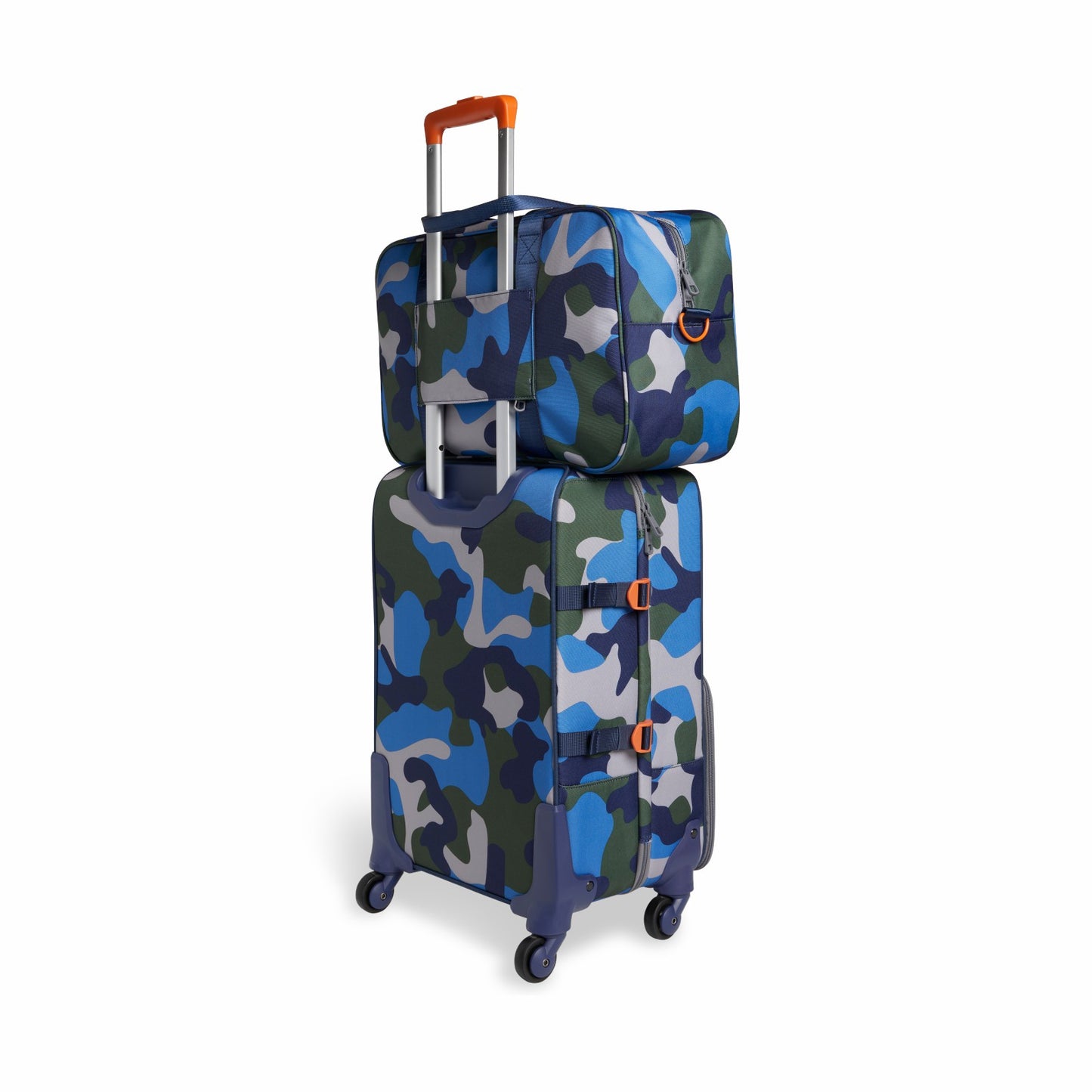 State Bags Rockaway Duffle Recycled Polyester Canvas Blue Checkerboard