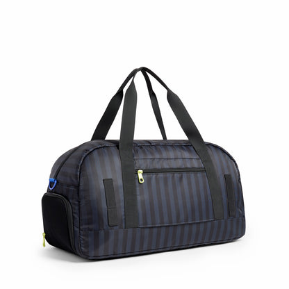 State Bags Fenway Sports Duffle Black Grey Striped