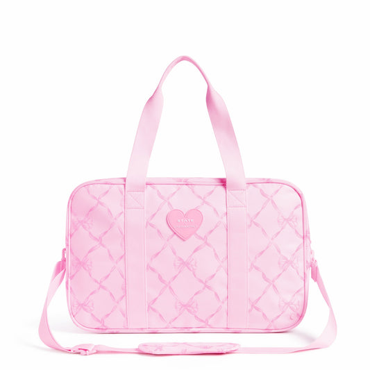 State Bags Rockaway Duffle Polyester Canvas Pink Peppermint