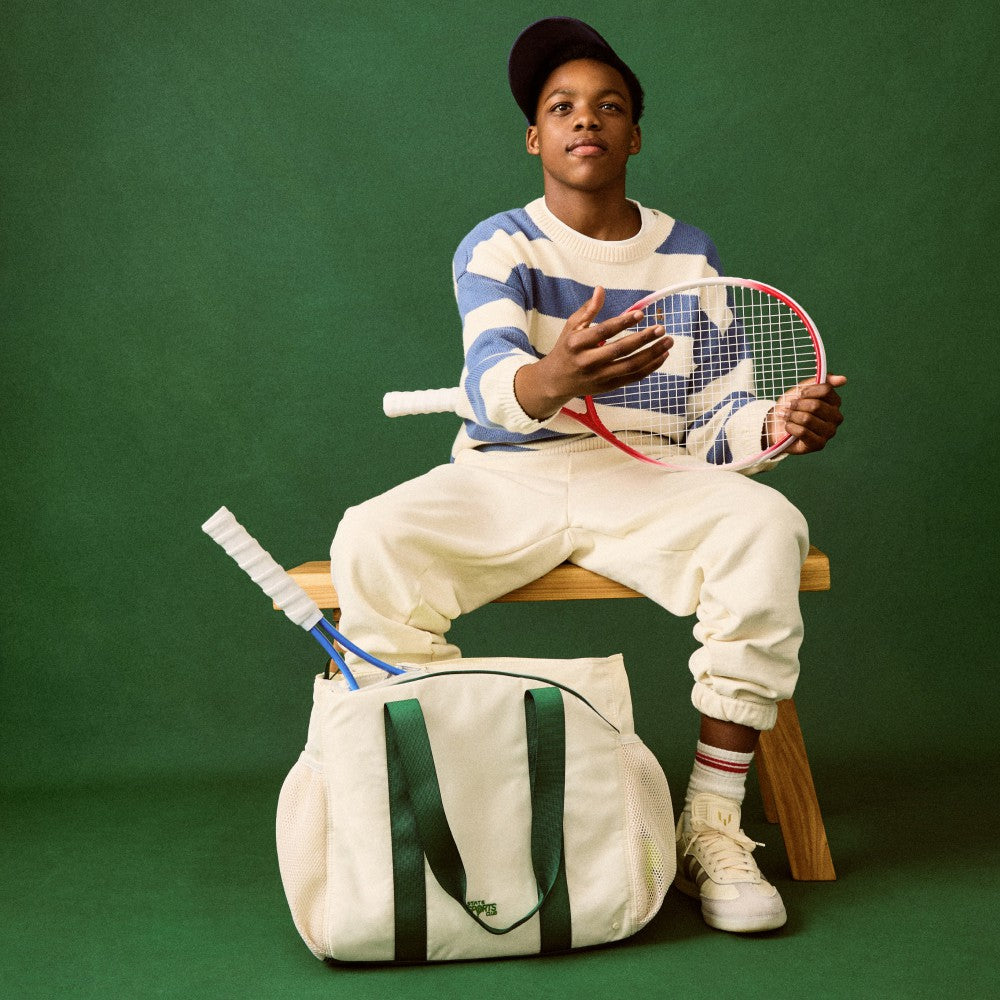 State Bags Riley Tennis Tote Nylon Ivory/Green