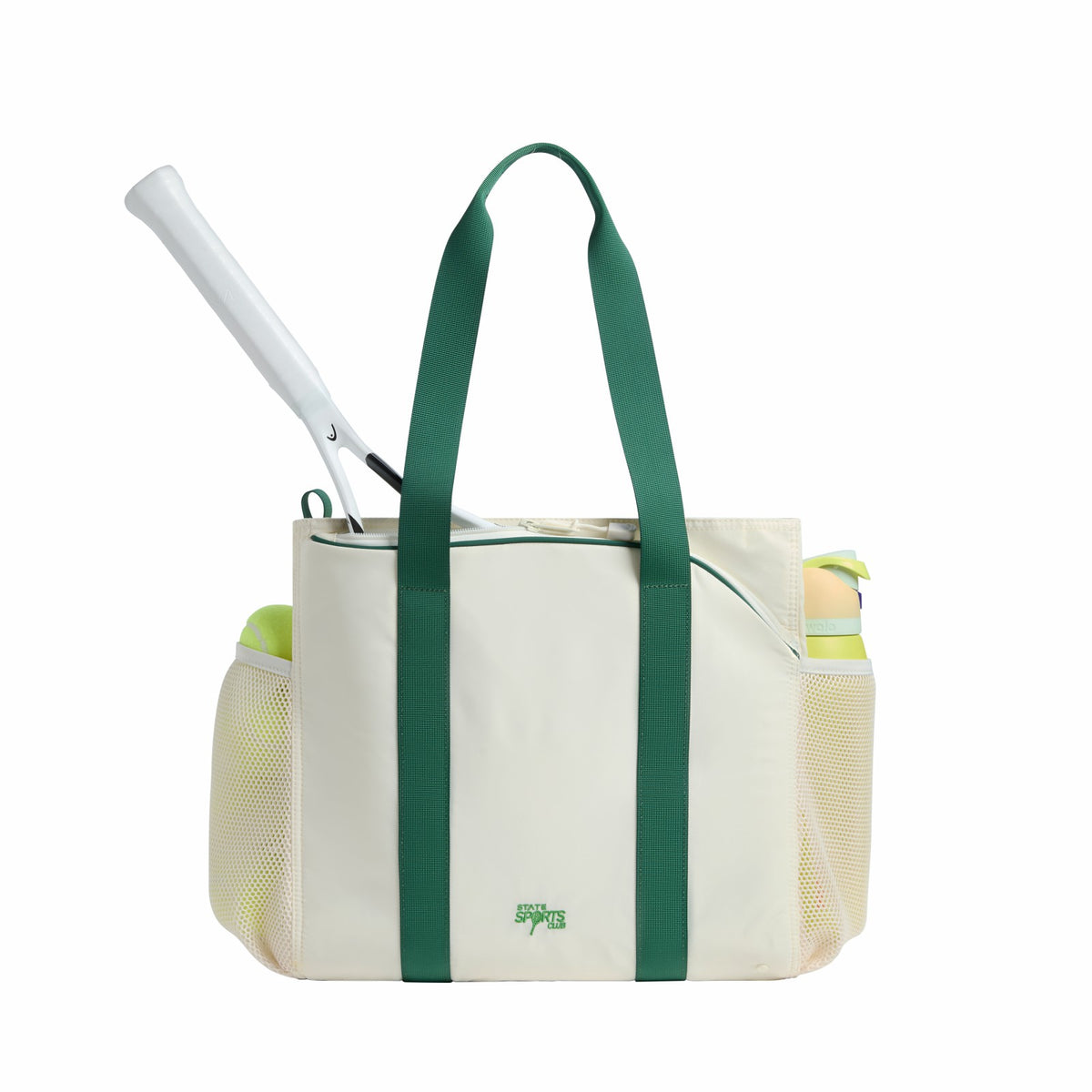 State Bags Riley Tennis Tote Nylon Ivory/Green