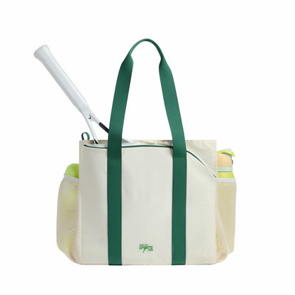 State Bags Riley Tennis Tote Nylon Ivory/Green