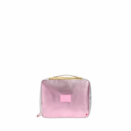 State Bags Bensen Toiletry Kit Large Metallic Pink/Silver