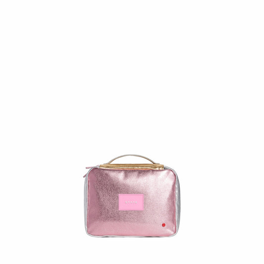 State Bags Bensen Toiletry Kit Metallic Pink/Silver