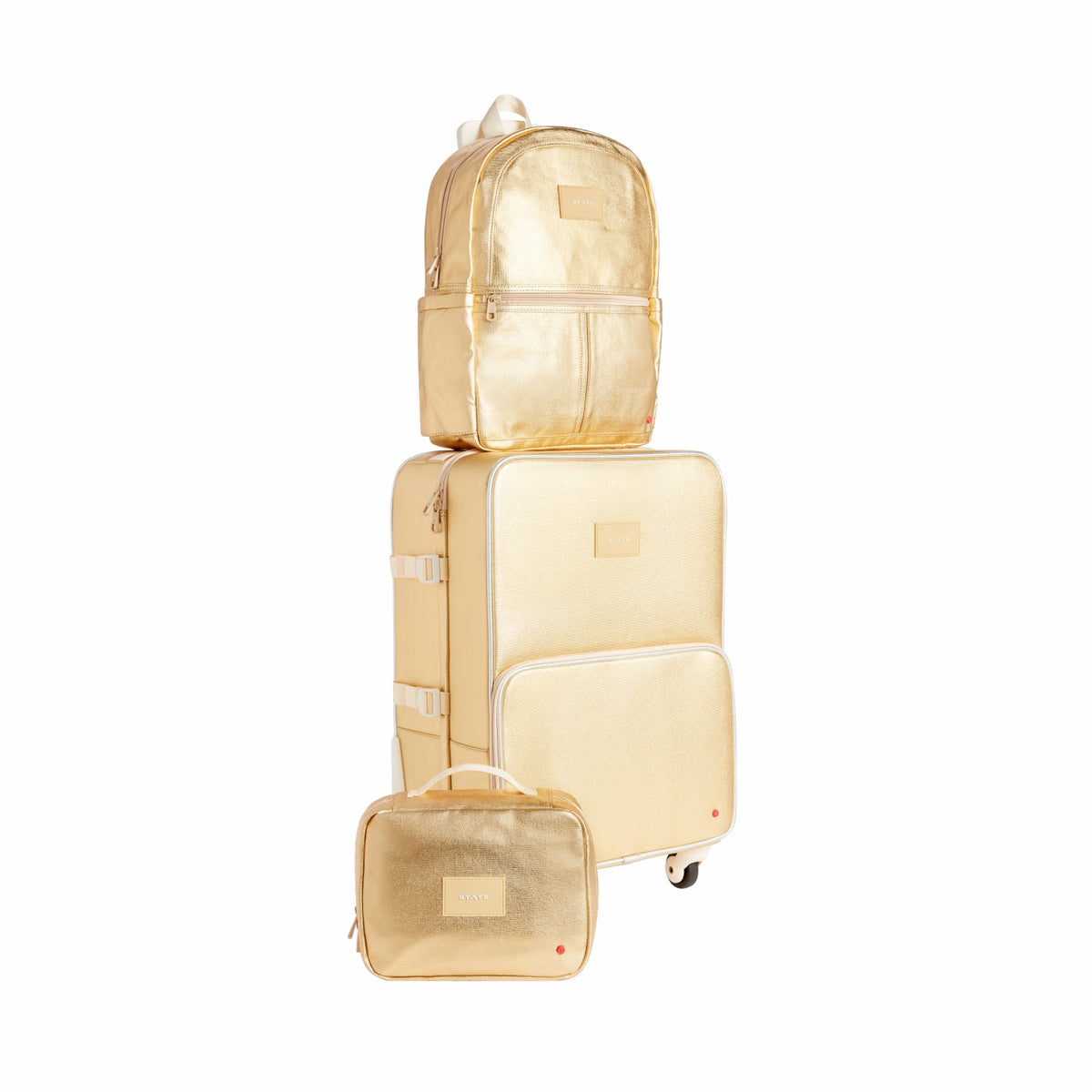 State Bags Bensen Toiletry Kit Metallic Gold