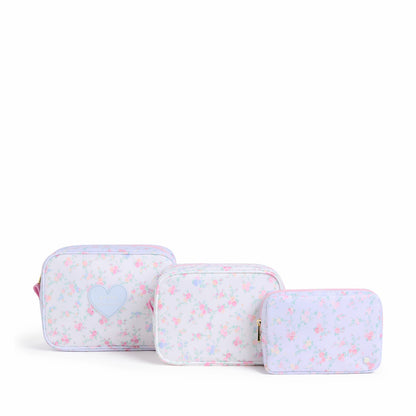 State Bags STATE x LoveShackFancy Travel Pouch Set Nylon Confetti Bloom / Wildflower Blue