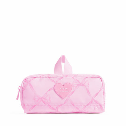 State Bags STATE x Loveshack Fancy Clinton Pencil Case Polycanvas Pink Peppermint